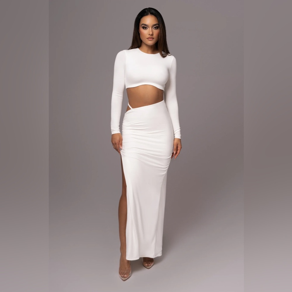 JLUXLABEL Cream Maxi Skirt Set